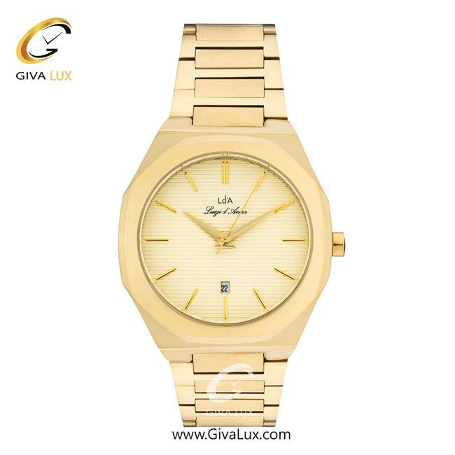 ساعت مچی اورجینال مردانه LdA طلایی | طلایی| طلایی| کد رفرنس 2501